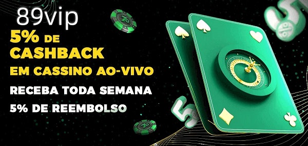 Promoções do cassino ao Vivo 89vip.com